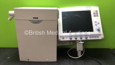 Maquet Servo-i Ventilator with 1 x Maquet 6449701 Monitor (Draws Power But does Not Power Up due to Damaged Pin-See Photo) *SN VEN08418158, 137900*