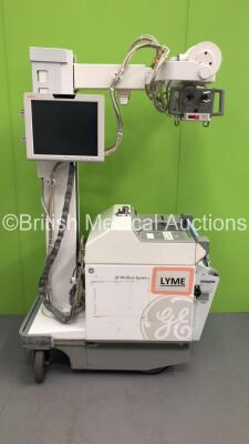 GE AMX 4 Plus Mobile X-Ray Model 2275938 with Carestream DRX-Mobile Retrofit Kit,Carestream Monitor,Exposure Finger Trigger and Key (Powers Up with Key-Key Included) * SN 1009257WK5 * * Mfd August 2006 *