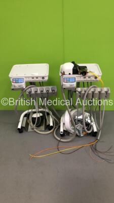 2 x Belmont Dental Delivery Units with Hoses and Handpieces *S/N MWL008252 / NWL008280*