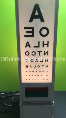 4 Sided Vision Tester Chart Box (Powers Up) - 2