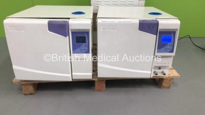 2 x MDS Medical Pressure Steam Sterilizers Models YS-3PV-18L-E (Both Power Up - 1 x Missing Printer Cover and Top Cap)