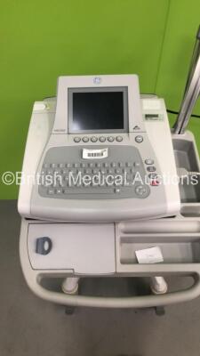 GE MAC3500 ECG Machine on Stand with 1 x 10-Lead ECG Leads (Draws Power - Blank Screen) - 2