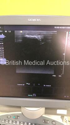 Siemens Acuson S2000 Flat Screen Ultrasound Scanner Model 10041461 *S/N 202991* **Mfd 12/2010** Software Version 400.1.031 with 6 x Transducers / Probes (14L5, 9L4, 4C1 *Mfd 2010* , EC9-4 *Mfd 2010*, 6C2 and 4C1 *Mfd 2010) (Powers Up) ***IR239*** - 13