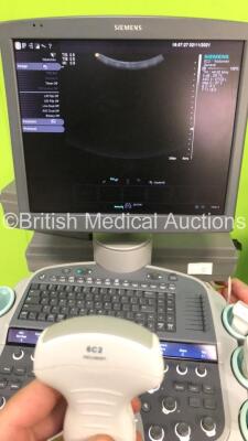 Siemens Acuson S2000 Flat Screen Ultrasound Scanner Model 10041461 *S/N 202991* **Mfd 12/2010** Software Version 400.1.031 with 6 x Transducers / Probes (14L5, 9L4, 4C1 *Mfd 2010* , EC9-4 *Mfd 2010*, 6C2 and 4C1 *Mfd 2010) (Powers Up) ***IR239*** - 18