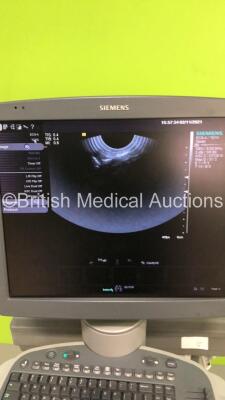 Siemens Acuson S2000 Flat Screen Ultrasound Scanner Model 10041461 *S/N 202991* **Mfd 12/2010** Software Version 400.1.031 with 6 x Transducers / Probes (14L5, 9L4, 4C1 *Mfd 2010* , EC9-4 *Mfd 2010*, 6C2 and 4C1 *Mfd 2010) (Powers Up) ***IR239*** - 22