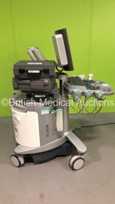 Siemens Acuson S2000 Flat Screen Ultrasound Scanner Model 10041461 *S/N 202991* **Mfd 12/2010** Software Version 400.1.031 with 6 x Transducers / Probes (14L5, 9L4, 4C1 *Mfd 2010* , EC9-4 *Mfd 2010*, 6C2 and 4C1 *Mfd 2010) (Powers Up) ***IR239*** - 29