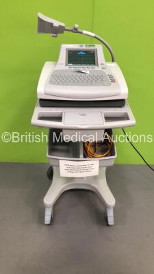 GE MAC3500 ECG Machine on Stand with 10 Lead ECG Leads (Powers Up)