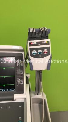 GE MAC 5500 ECG Machine on Stand with 10 Lead ECG Leads (Powers Up - Missing Button - See Pictures) - 3