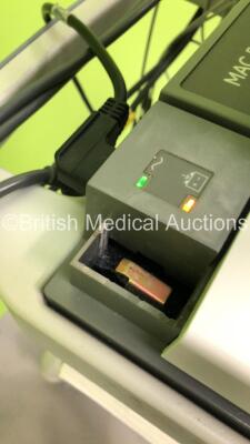 GE MAC 5500 ECG Machine on Stand with 10 Lead ECG Leads (Powers Up - Missing Button - See Pictures) - 4