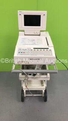 Philips PageWriter XLi ECG Machine on Stand with 10 Lead ECG Leads (Powers Up with Blank Screen) *S/N US00600791* * TRADE RESTRICTIONS * Countries under embargo or trade restrictions, countries where refurbished equipment sales are not allowed, including 