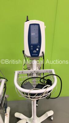 1 x Welch Allyn SPOT Vital Signs Monitor on Stand with BP Hose and 1 x Welch Allyn 53N00 Vital Signs Monitor on Stand (Both Power Up - 1 x with E41 Displayed - See Pictures) - 2