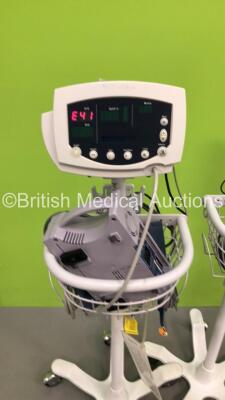 1 x Welch Allyn SPOT Vital Signs Monitor on Stand with BP Hose and 1 x Welch Allyn 53N00 Vital Signs Monitor on Stand (Both Power Up - 1 x with E41 Displayed - See Pictures) - 3