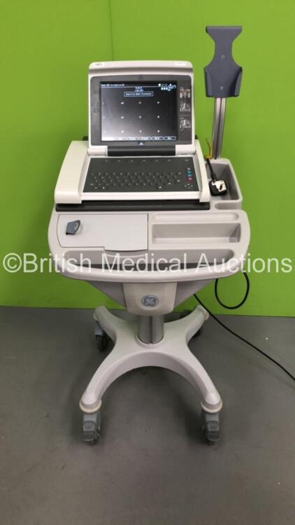 GE MAC 5500 ECG Machine on Stand (Powers Up - Missing Button - See Pictures)