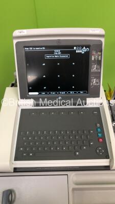 GE MAC 5500 ECG Machine on Stand (Powers Up - Missing Button - See Pictures) - 2