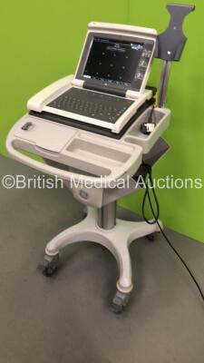 GE MAC 5500 ECG Machine on Stand (Powers Up - Missing Button - See Pictures) - 3