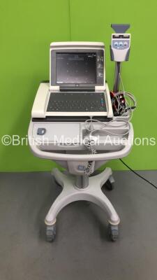 GE MAC 5500 ECG Machine on Stand with 10 Lead ECG Leads (Powers Up)