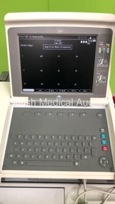 GE MAC 5500 ECG Machine on Stand with 10 Lead ECG Leads (Powers Up) - 3