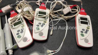 Mixed Lot Including 1 x Welch Allyn Model 242 Patient Monitor Including ECG, NIBP, T1, T2, SpO2 Options with 1 x SpO2 Finger Sensor, 1 x 3 Lead ECG Lead, 1 x BP Cuff and Hose (Powers Up with Cracked Casing-See Photo) 6 x Arjo Flowtron ACS900 Front Spare C - 7