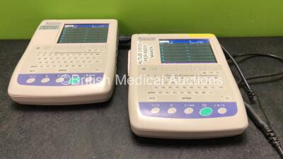 2 x Nihon Kohden Cardiofax S Electrocardiograph Machines (Both Power Up)