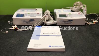 2 x Mortara ELI 150c ECG Machines with 2 x 10 Lead ECG Leads and 1 x Operators Manual (Both Power Up in Excellent Condition)