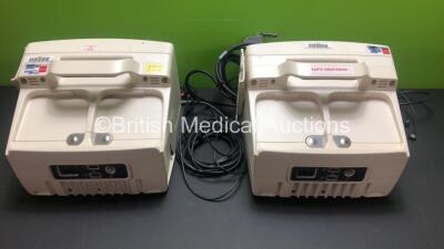 2 x Lifepak 20 Defibrillator / Monitors *Mfd 2006 - 2005* Including ECG and Printer Options with 2 x Paddle Leads and 2 x ECG Leads (Both Power Up) *GL* - 4