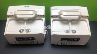 2 x Lifepak 20 Defibrillator / Monitors *Mfd 2004 - 2005* Including ECG and Printer Options with 2 x Paddle Leads and 2 x ECG Leads (Both Power Up) *GL* - 4