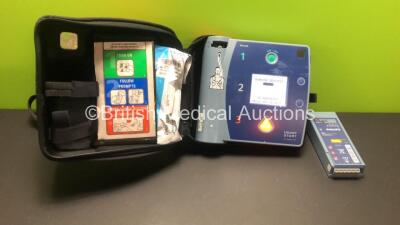 Philips Heartstart FR2+ Defibrillator in Carry Case with 2 x Batteries *Install Dates 04-2022 - 08-2018* (Powers Up and Passes Self Test) *0405148964*