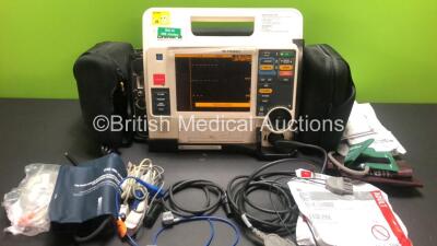 Medtronic Physio-Control Lifepak 12 Biphasic 12-Lead Defibrillator / Monitor with SPO2, CO2, NIBP, ECG and Printer Options, 1 x SpO2 Lead with Finger Sensor, 1 x BP Lead with Cuffs and Lifepak Carry Bags (Powers Up with Stock Battery - Not Included) *3762