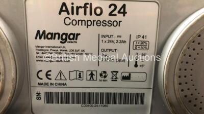 Job Lot Including 2 x Mangar Airflo 24 Compressors (Both Power Up with Flat Batteries) 2 x Mangar Elk Emergency Lifting Cushions with 1 x Control Hose - 4