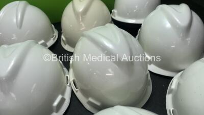 11 x White Safety Helmets - 2