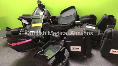 5 x Lifepak Monitor / Defibrillator Carry Cases (One with Missing Pouch-See Photo)