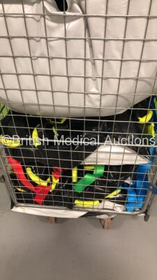 Cage of Mixed Ambulance Equipment Including Oxygen Bags,Skid Mats and Splints (Cage Not Included) - 3