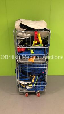 Cage of Mixed Ambulance Equipment Including Skid Mats,Splints and Lifepak Defibrillator Bags (Cage Not Included) - 2