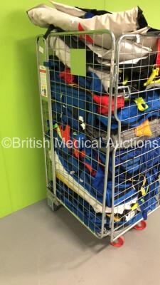 Cage of Mixed Ambulance Equipment Including Skid Mats,Splints and Lifepak Defibrillator Bags (Cage Not Included) - 4