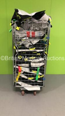 Cage of Mixed Ambulance Equipment Including Pax Vacuum Mattresses (Cage Not Included)