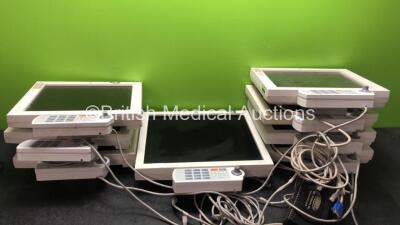 Job Lot of GE Monitors Including 7 x GE MD15 Monitors and 1 x GE CDA19 Monitor *SN DTG52091028, DTG52090960, DTG52091025, DTK390E0436, DTG52090985, L256005502*