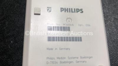 Philips M3046A M4 Patient Monitor with 1 x Philips M3000A Opt C06 Module Including ECG, Sp02, NBP, Press and Temp Options (Powers Up) *SN DE00837134, DE94540055* - 4