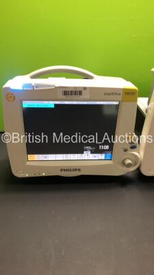 1 x Philips IntelliVue MP50 Patient Monitor * Crack to Casing and Scratch to Screen-See Photos * Mfd 2007 * and 1 x Philips IntelliVue MP30 Patient Monitor * Scratches to Screen-See Photos * Mfd 2010 * (Both Power Up) - 2