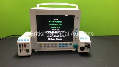 Datex-Ohmeda F-CM1-04 Patient Monitor * Mfd 2006 * with 1 x E-PRESTN Module with SpO2,T1,T2,P1,P2,NIBP and ECG Options * Mfd 2009 * and 1 x E-CAiOV Gas Module with D-Fend Water Trap and Spirometry Options * Mfd 2006 * (Powers Up) - 3