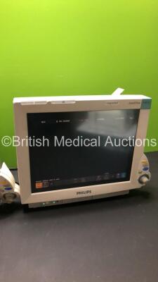 2 x Philips IntelliVue MP70 Patient Monitors (Both Power Up-1 x Damage to Casing and 1 x Broken Control Panel-See Photos) * Mfd 2005 / 2003 * - 4