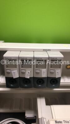 Large Job Lot of Patient Monitoring Accessories Including 3 x Philips Module Racks Including 4 x VueLink and 5 x IntelliBridge EC10,2 x TOCO + Fetal Transducers,1 x US Fetal Transducer,1 x TOCO Fetal Transducer and 4 x Philips IntelliVue Remote Controls R - 6