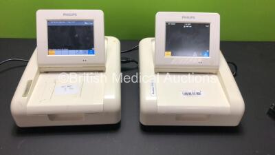 2 x Philips Avalon FM30 Fetal Monitors (Both Power Up)