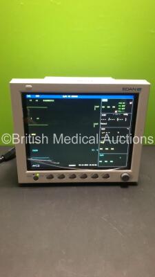 EDAN iM8 Patient Monitor with Printer,ECG,NIBP,T1,T2 and SpO2 Options (Powers Up) * Mfd 2016 *