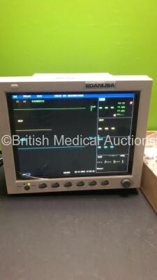 EDAN USA IM8A Patient Monitor with Printer,CO2,IBP1,IBP2,ECG,NIBP,SpO2,T1 and T2 Options and Assorted Leads (Powers Up) * Mfd 2014 * - 2