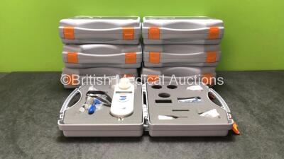 7 x Carefusion Micro RPM Spirometers with Accessories in Carry Cases ( All Power Up)