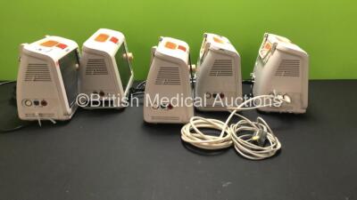 Job Lot Including 4 x Philips SureSigns VM4 Patient Monitors with ECG, SPO2 and NIBP Options (2 x Power Up, 2 x Draw Power, Do Not Turn On) with 1 x SPO2 Finger Sensor and 1 x NIBP Hose, 1 x Philips SureSigns VM4 Patient Monitor with SPO2 and NIBP Options - 2