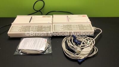 2 x Seca CT3000i ECG Machines with 10 Lead ECG Leads (Both Power Up with INOP Light)