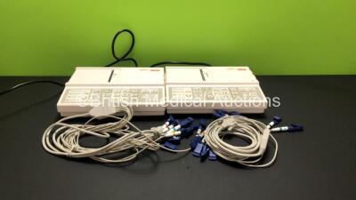 2 x Seca CT3000i ECG Machines with 10 Lead ECG Leads (Both Power Up with INOP Light)