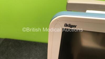 4 x Drager Infinity Delta XL Patient Monitors (All Power Up with Cracked Casing-Power Supplies Not Included) *SN 6001562180, 5399460456, 5399410564, 5399453660* - 6