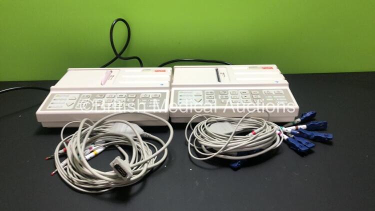 2 x Seca CT3000i ECG Machines with 10 Lead ECG Leads (Both Power Up with INOP Light)